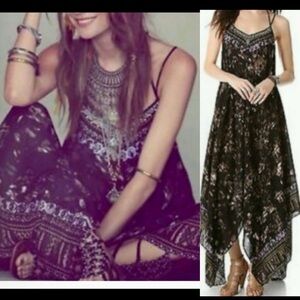 Free People hankerchief hem Wild Divine maxidress( oversized)